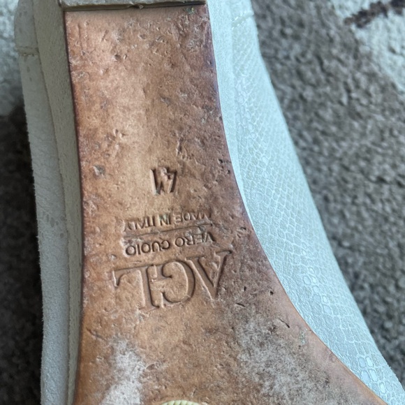 AGL Attilio Guisti Leombruni Shoes Womens 41, 9.5 Ballet Wedge Leather Round Toe - Picture 6 of 11